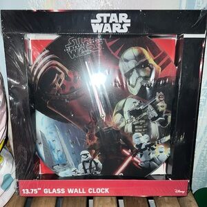 Star Wars Glass Wall Clock - The Force Awakens